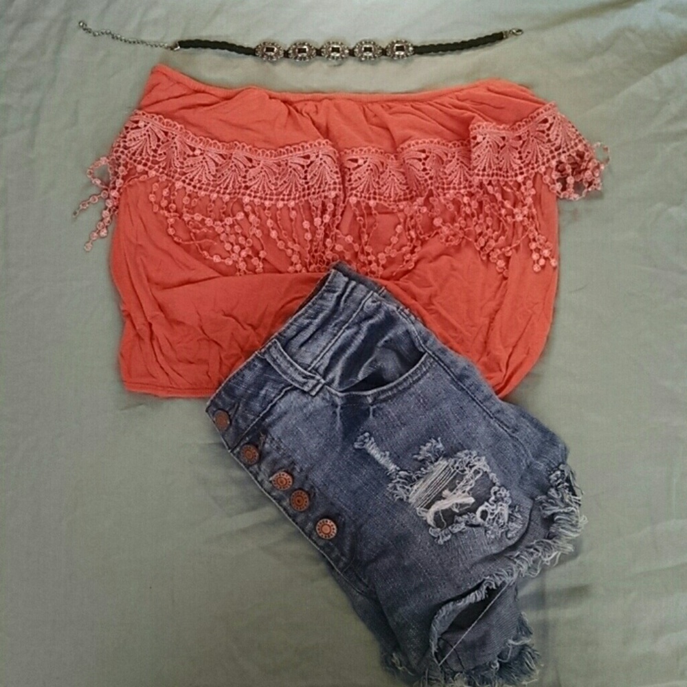 Cute strapless top